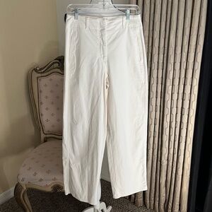 Wilfred Free Wide Leg White Jeans. Size 4